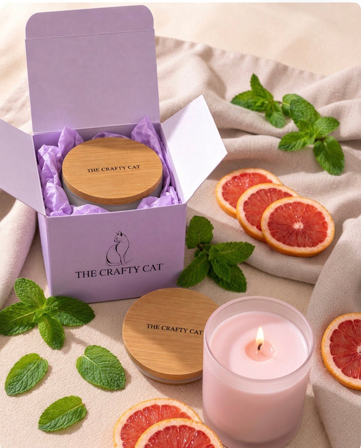 Pink Oasis 7oz Candle - The Crafty Cat