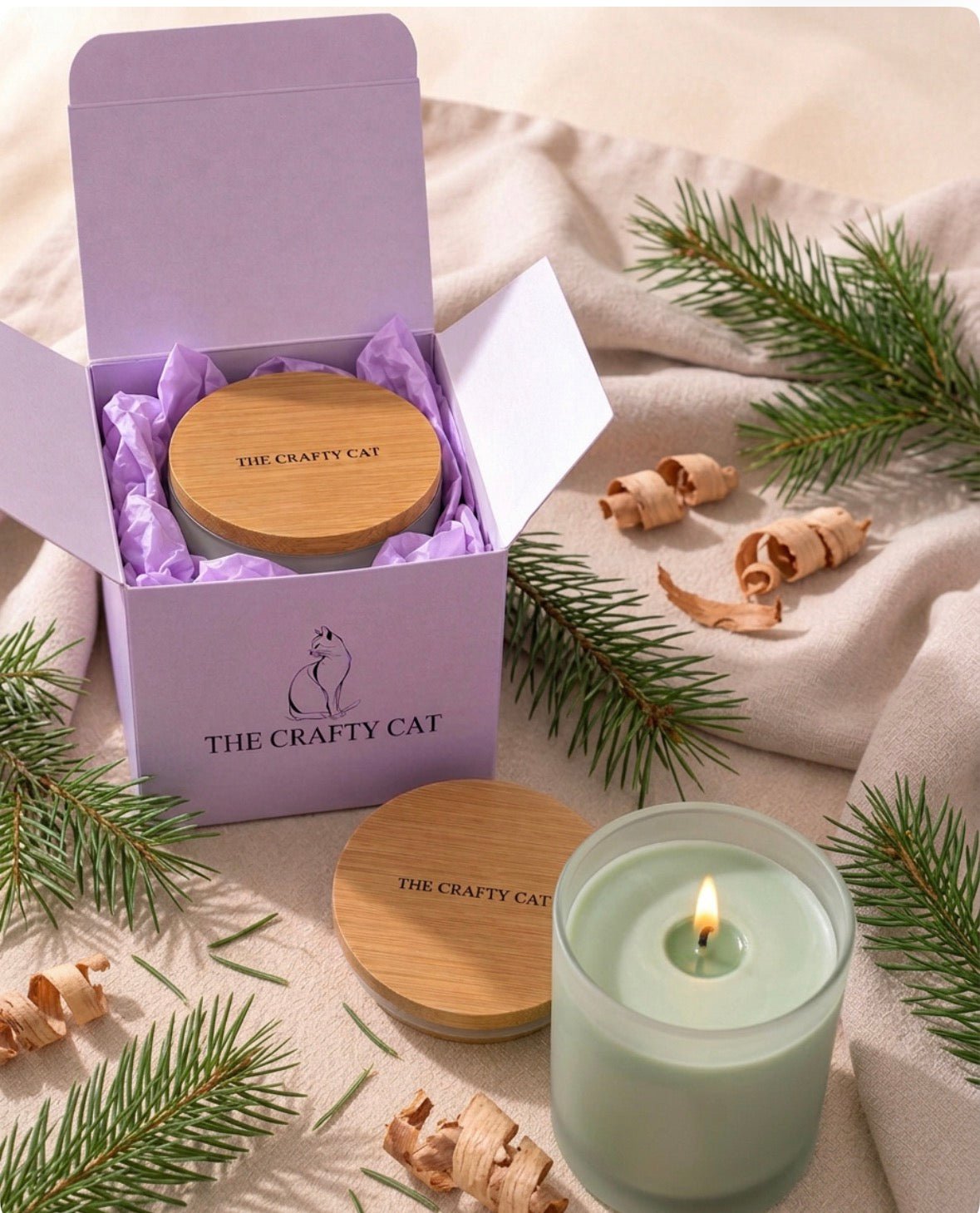 Evergreen Forest 7oz Candle - The Crafty Cat